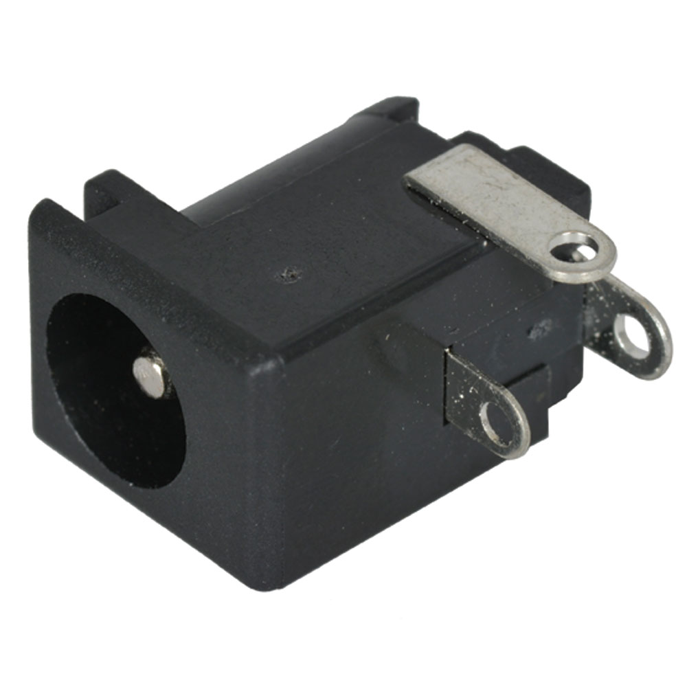 2.1mm DC Power Jack Male Solder Eyelet (Panel Mount Groove)