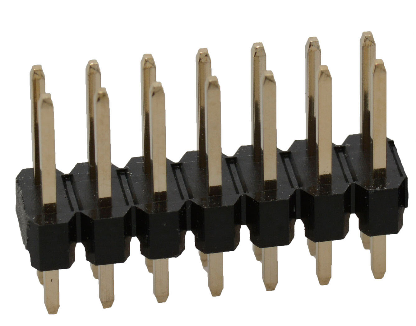 Dual Row Pin Header 16 Position 2.54mm Solder Straight Thru-Hole