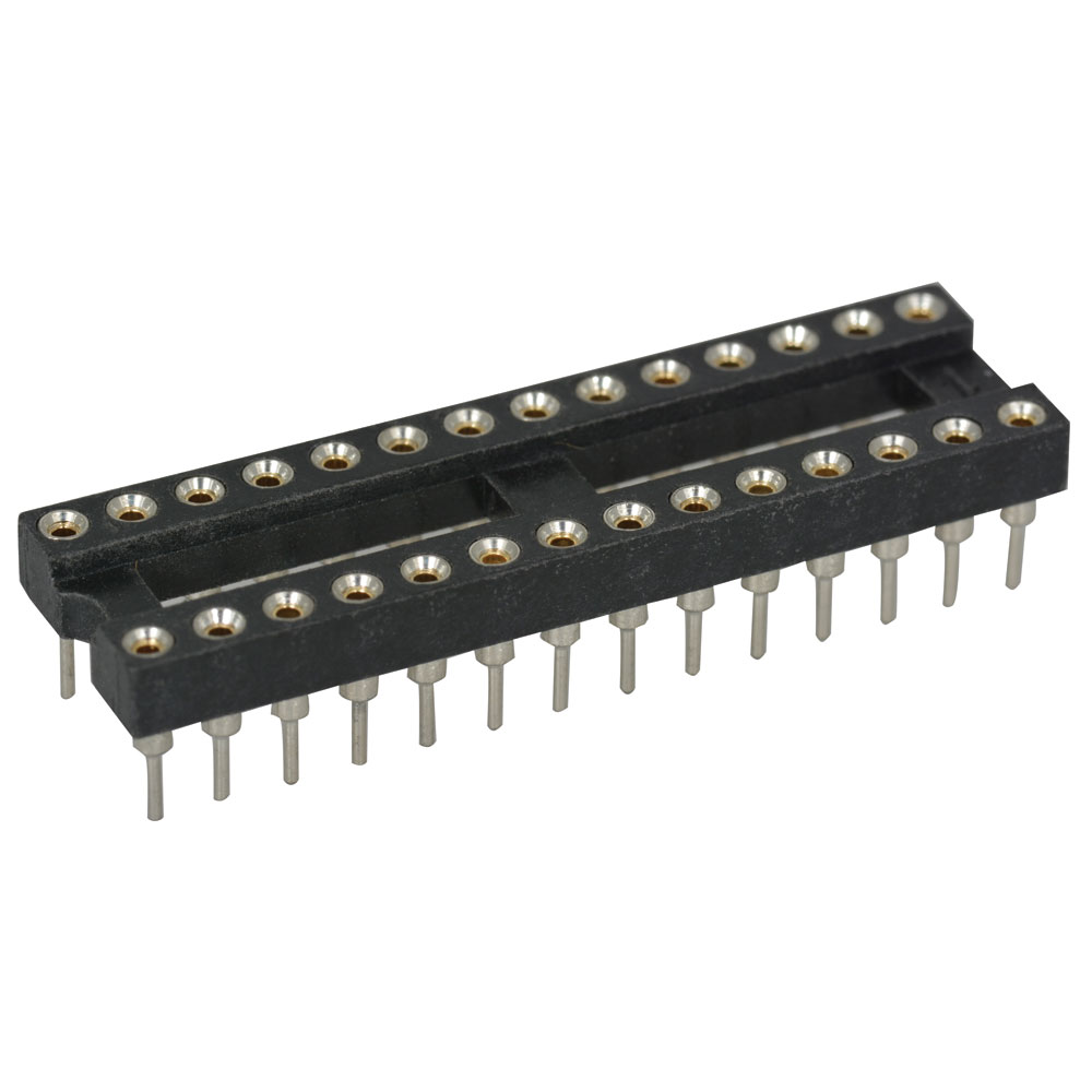 28 Pin Machine Tooled Low-Profile IC Socket 0.3 Inch Wide