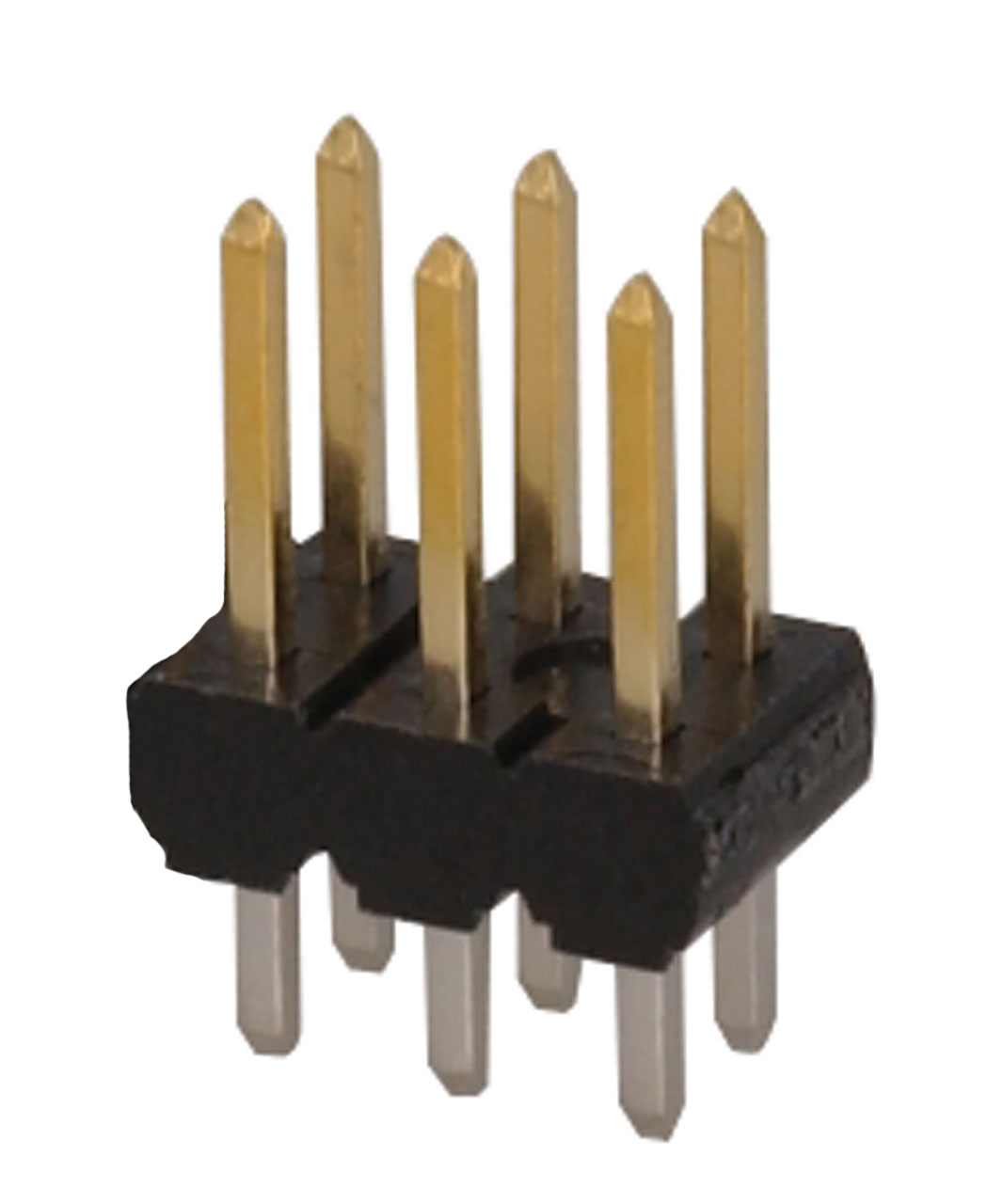 Unshrouded Male Pin Header 6 Position 2 Row 2.54mm Solder Straight Thru-Hole Tin