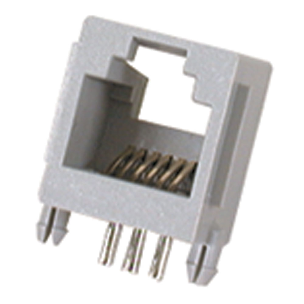 Modular Jack 6P6C Side Entry RJ11 Center Latch Panel Stops