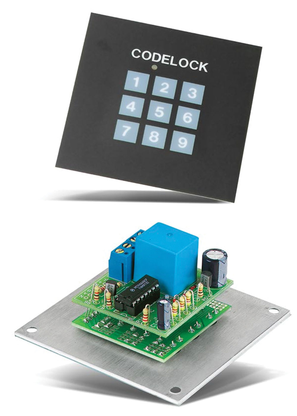 Velleman 4-Digit Code Lock Soldering Kit with 9-Digit Number Pad by Whadda