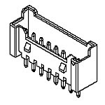 Connector Shrouded Header 2 Position 2mm Solder Straight Thru-Hole Bag