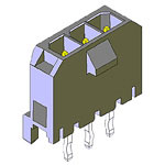 Connector Wire to Board Header 4 Position 3mm Pitch Solder Straight Through-Hole Tray