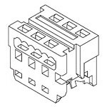 Connector IDC Connector Receptacle 8 Position 2.54 mm IDT Right Angle Cable Mount Picoflex