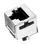 Connector RJ-45 Receptacle 8 Position 2.54 mm Solder Straight Thru-Hole 8 Terminal 1 Port Cat 3