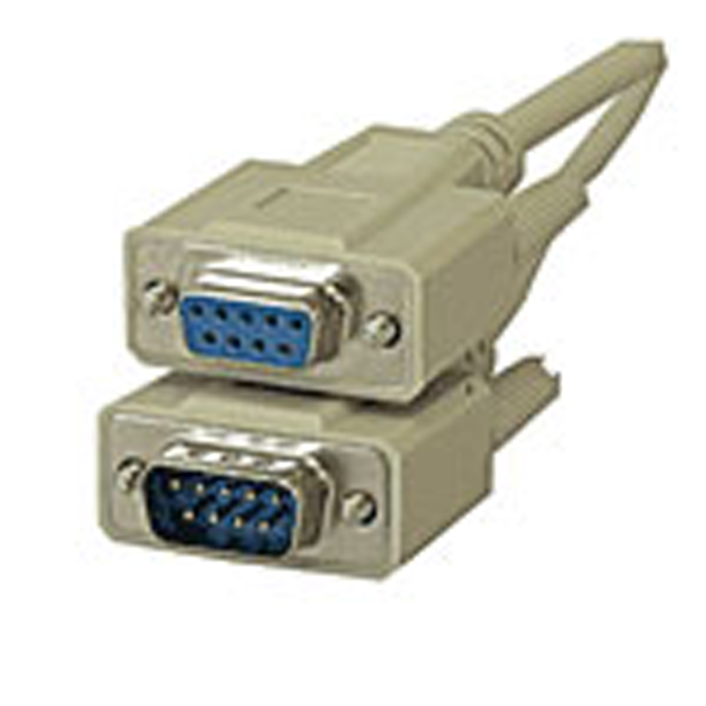 DE9 Male to DE9 Female Monitor Extension Cable Beige 10 Feet (DB9)