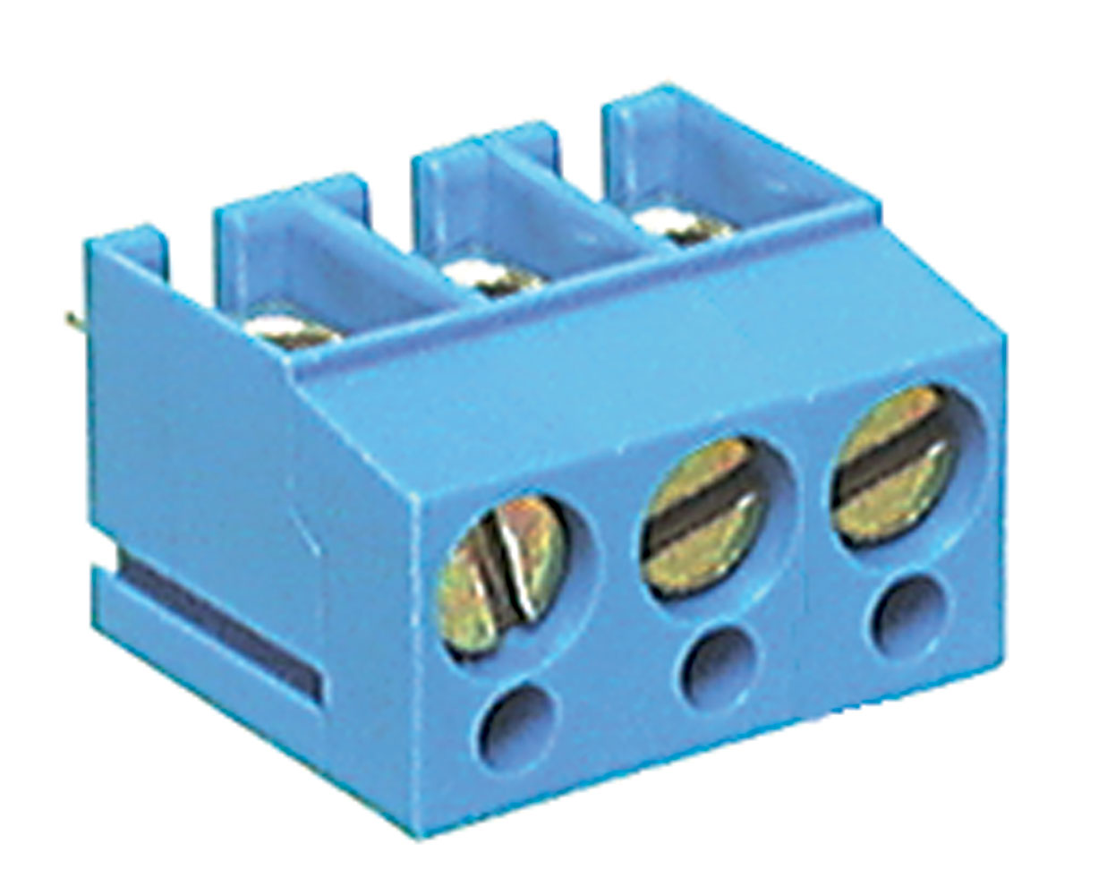 Terminal Block Header 3 Position Top Screw 5.08mm Solder Straight Thru-Hole 15A