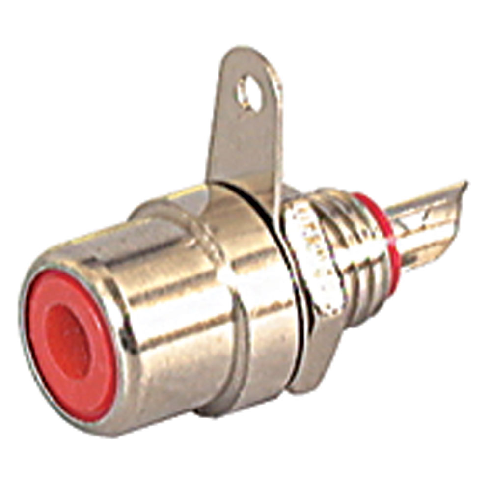 Jack RCA Panel Mount Red
