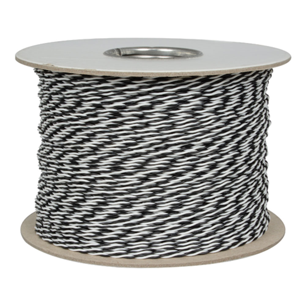 24 AWG Black/White Stranded Twisted Pair Hook-Up Wire 1000 Feet