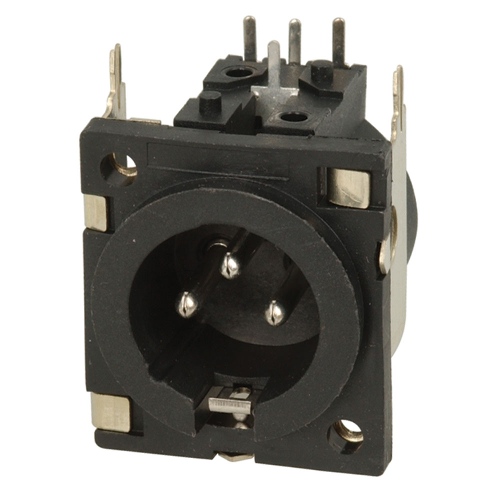 PQG&reg; XLR Audio Receptacle 3-Pin PC Mount