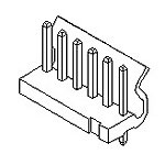 Connector Wire to Board Header 4 Position 3.96mm Pitch Solder Straight Through-Hole Bag