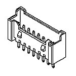 Connector Shrouded Header 6 Position 2mm Solder Straight Thru-Hole Bag