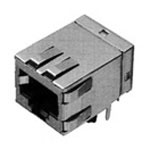 Connector RJ-45 Female 8 Position 2.54mm Solder Right Angle Thru-Hole 1 Port Tray Cat 5