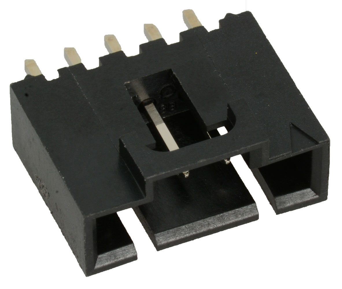 Connector Shrouded Header 5 Position 2.54mm Solder Straight Through-Hole Tube