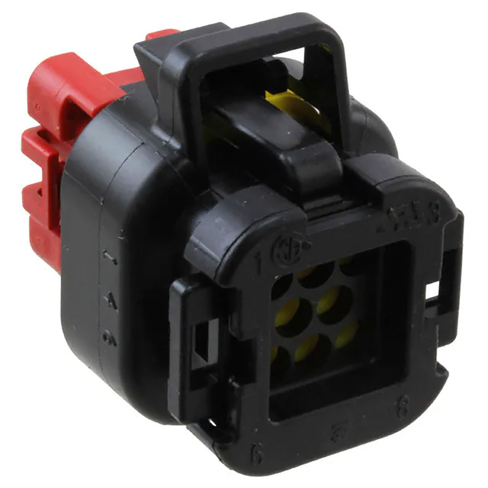Ampseal 8-Position Plug Housing Black 0.157" (4mm)