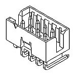 Connector Shrouded Header 6 Position 2mm Solder Right Angle Thru-Hole Tube