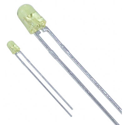 @LED,YELLOW,T1(3MM)TRANSPARENT 585nm,2-PIN,(540)