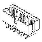 Connector Shrouded Header 10 Position 2mm Solder Straight SMD Tube