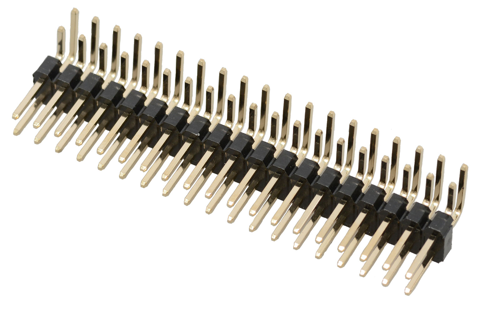 Unshrouded Pin Header Dual Row Right Angle 38 Position 2.54mm Pitch