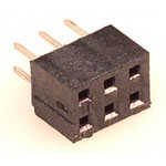 Connector Socket Strip Receptacle 6 Position 2 mm Solder Straight Thru-Hole Milli-Grid