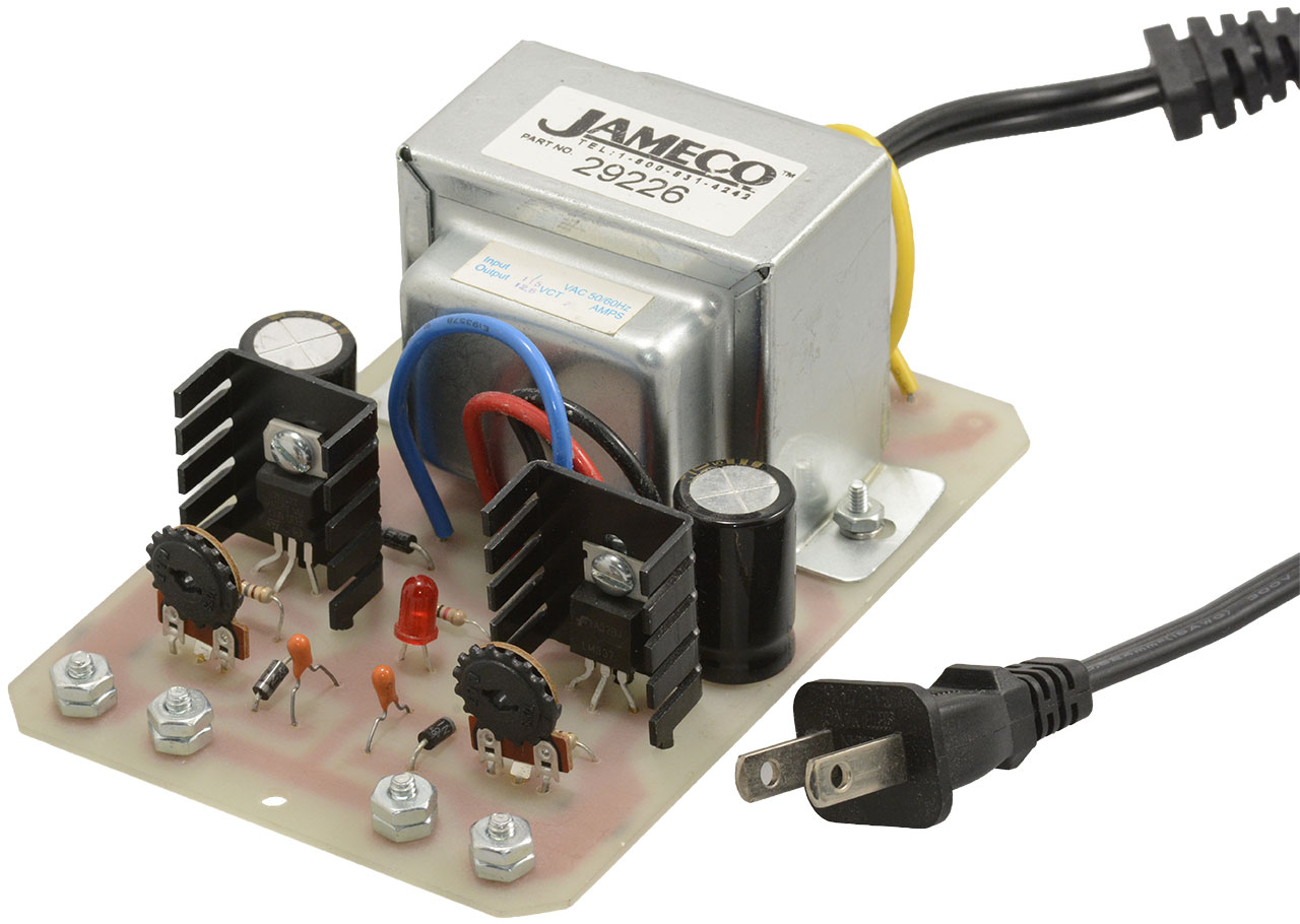 Dual-Output Adjustable Linear Regulated Power Supply Kit