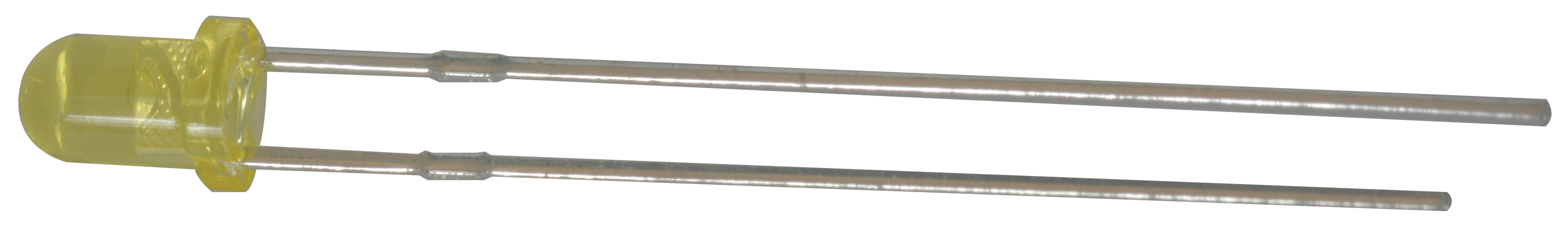 LED Super Bright Yellow 3mm (T-1) Non Diffused 595nm 450mcd 30VA