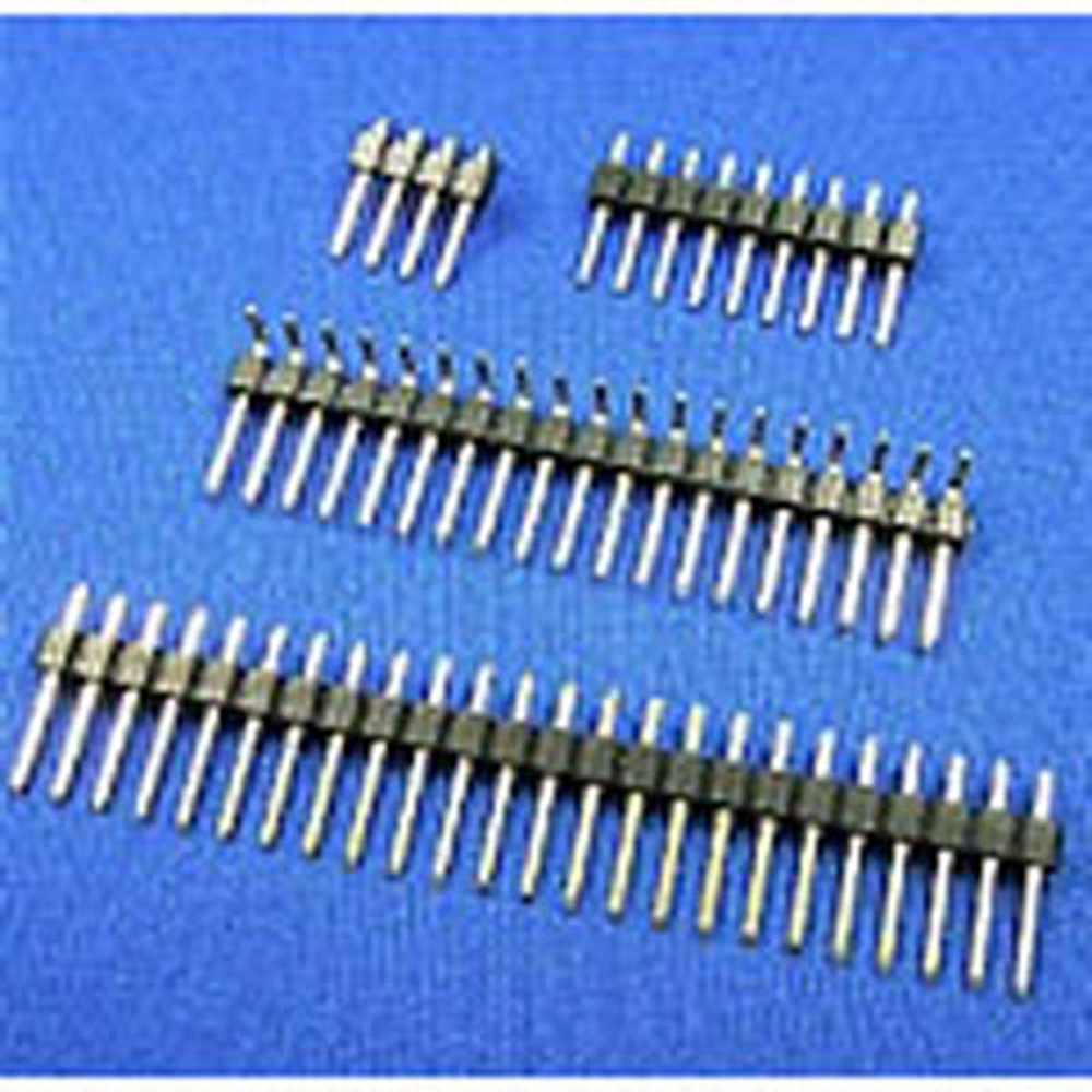 Header .1" Straight Male 1 Row 34Pin .025" Pst .23" Goldtail