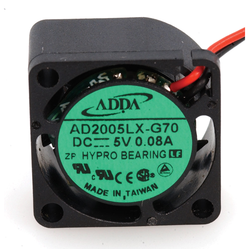 5VDC 20x20x10mm Fan Hypro Bearing 0.60 CFM 5.5" Wires UL/CUL/TUV