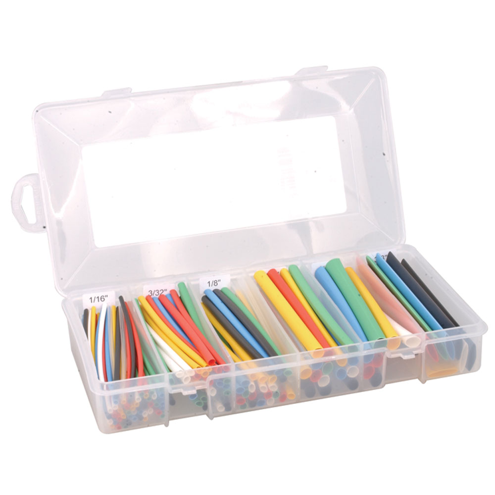 158 Piece 4 Inch Polyolefin Heat Shrink Tubing Kit - Assorted Colors and Diameters