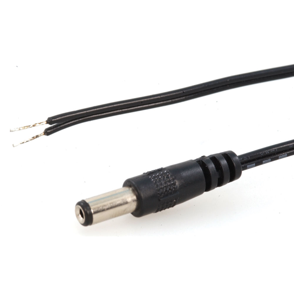2.5mm DC Power Plug to Pigtail Wires 6 Feet