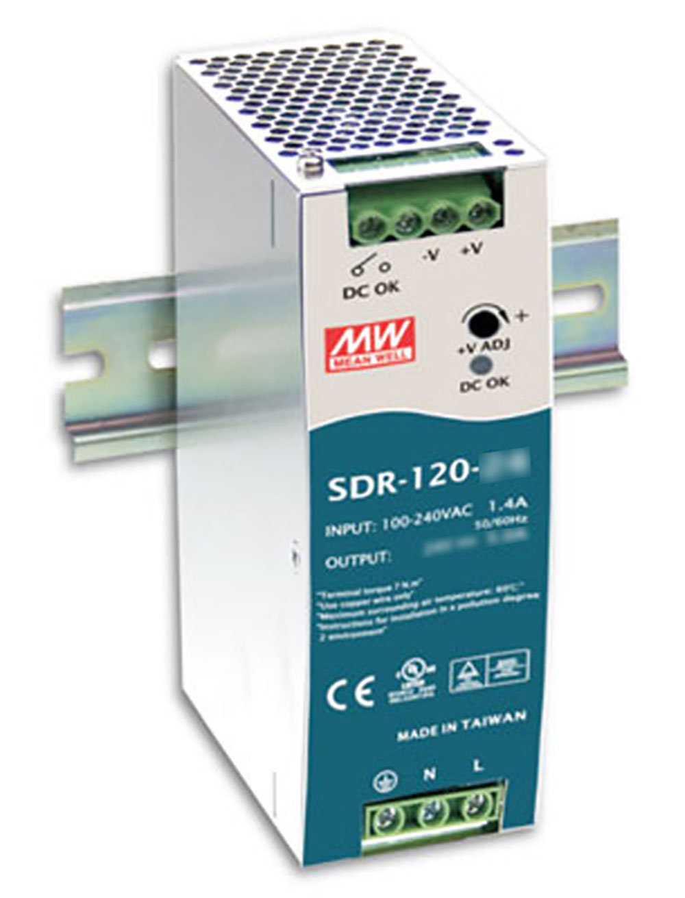 AC to DC DIN-Rail Power Supply 48 Volt 2.5 Amp 120 Watt