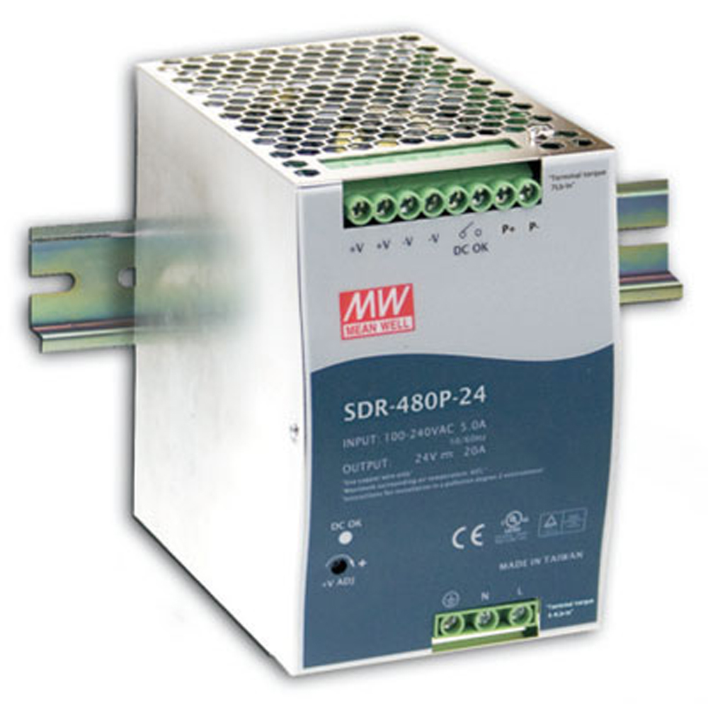 Power Supply Switching Din Rail 480 Watt 24VDC@20A PFC Parallel Function