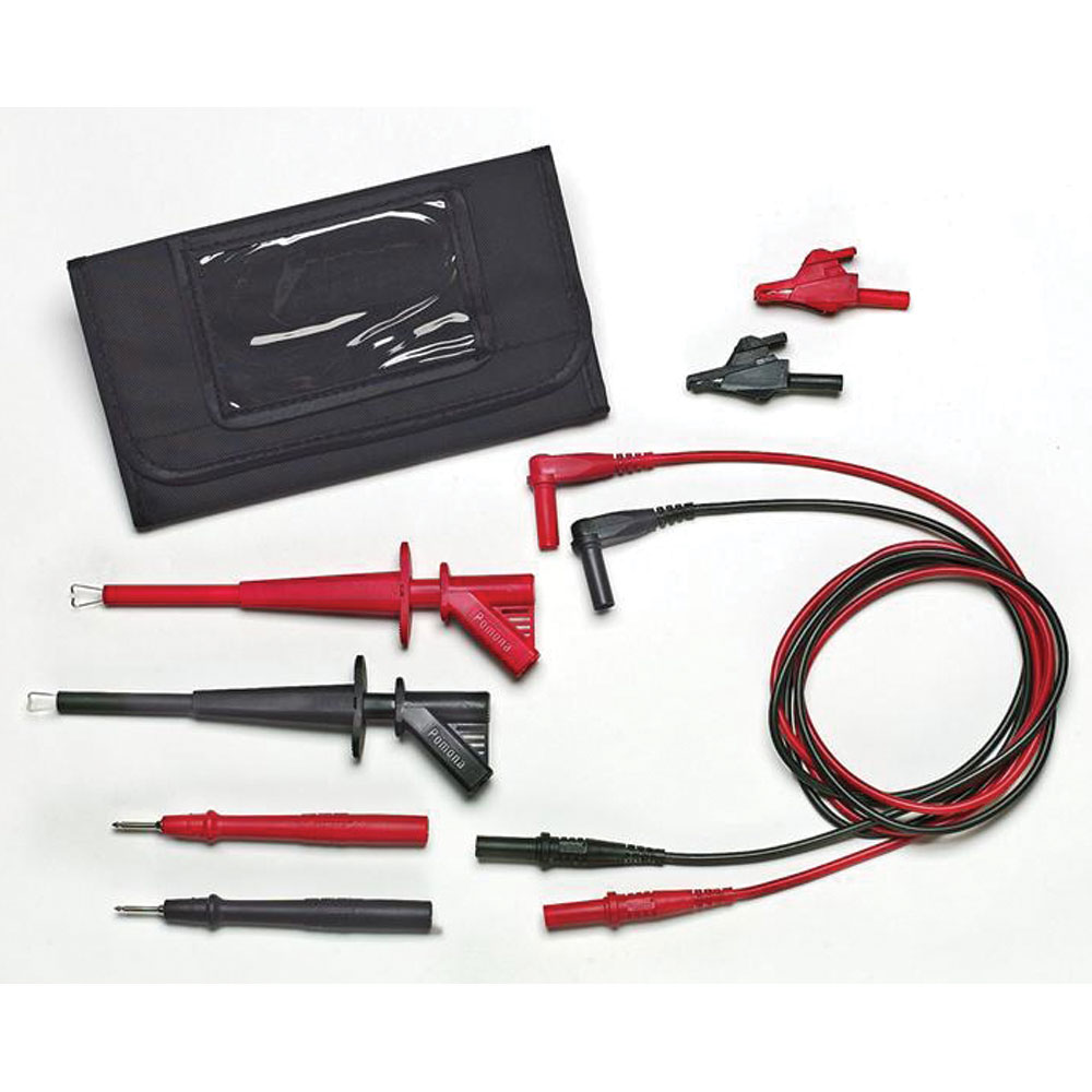 Test Lead Kit Multi-use Maxi 4 Sets with Tri Fold Nylon Pouch