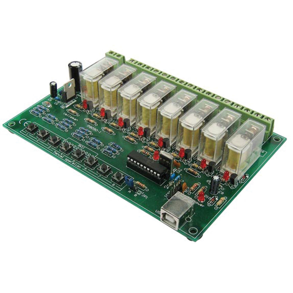 Velleman 8 Channel USB Relay Card Kit by Whadda