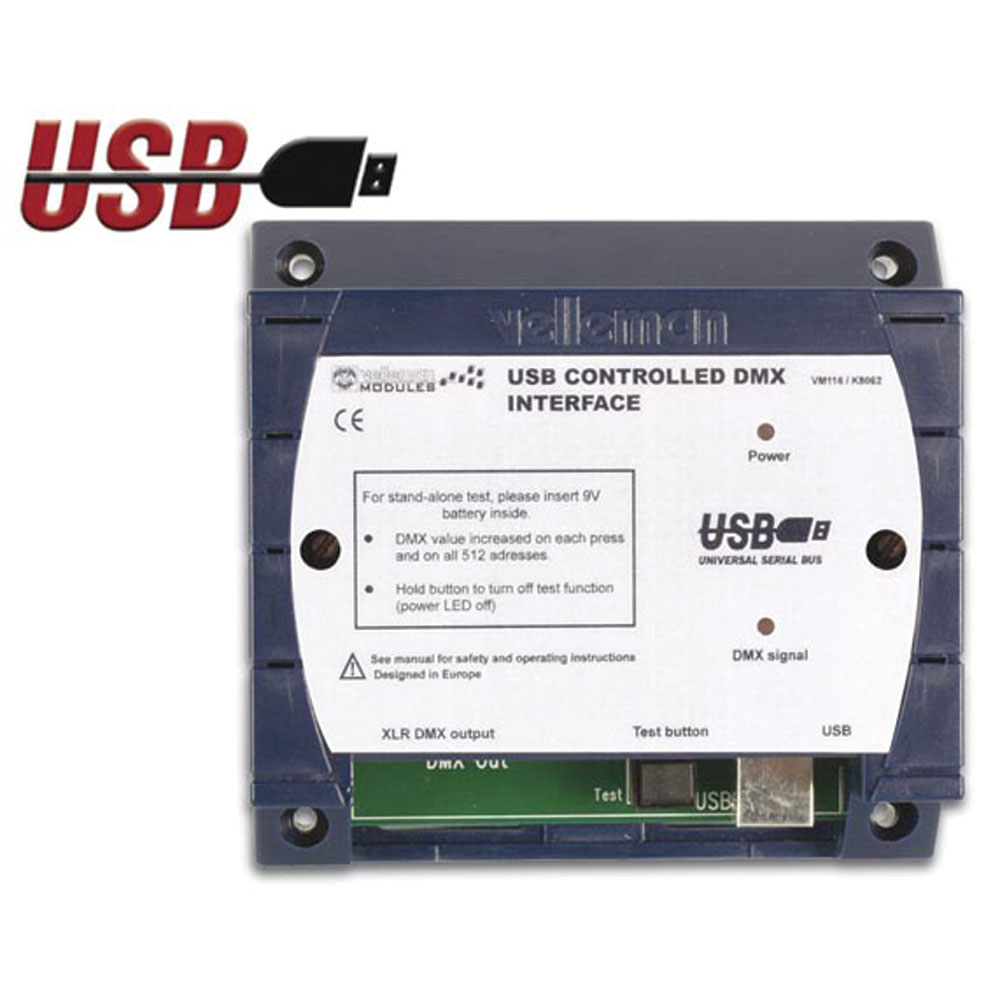 Velleman USB Controlled DMX Interface Pre-Assembled Module by Whadda