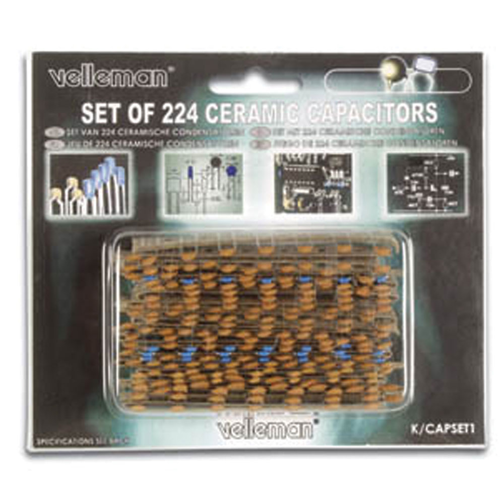 224 Piece Capacitor Set with 14 Different Values 50V