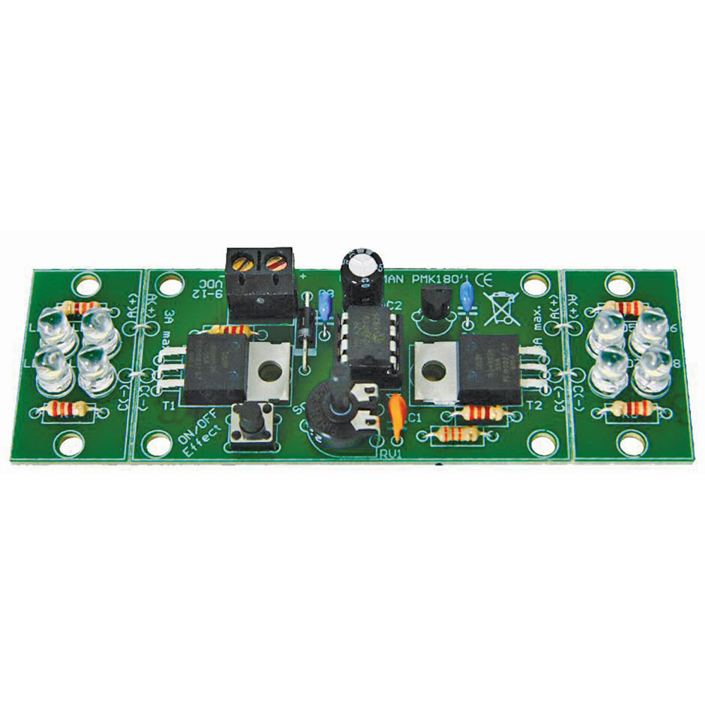 Velleman Kit Two Channel LED Flasher 12VDC Detachable LED Pcbs by Whadda