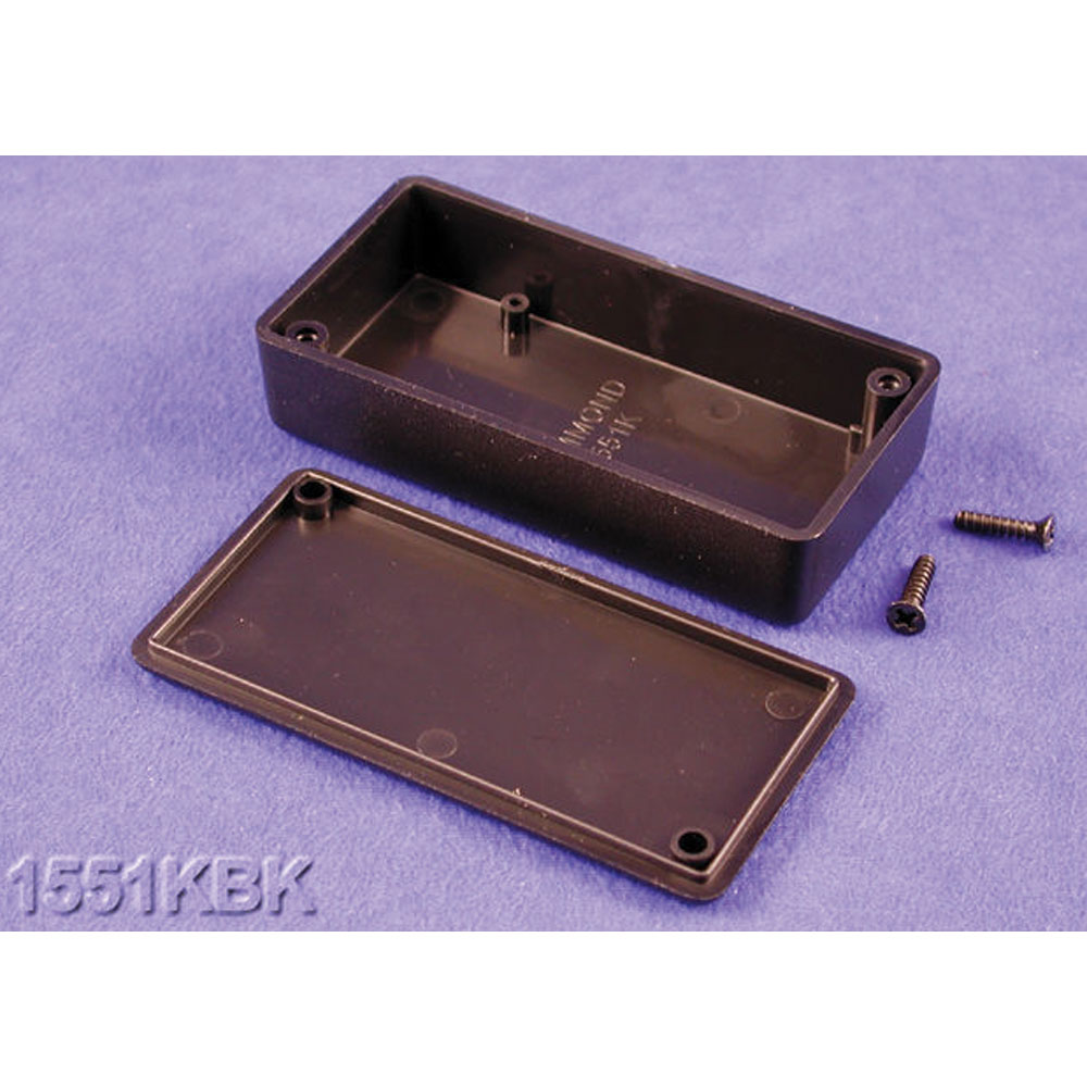 Case Plastic 3.2" X 1.6" x 0.8" Black ABS Plastic Lip Top