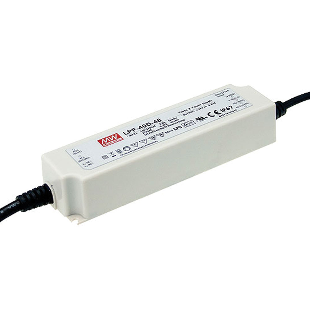 12VDC 3340mA 40W Class 2 Switching LED Driver Power Supply IP67 Encapsulated with 3 in 1 Dimming