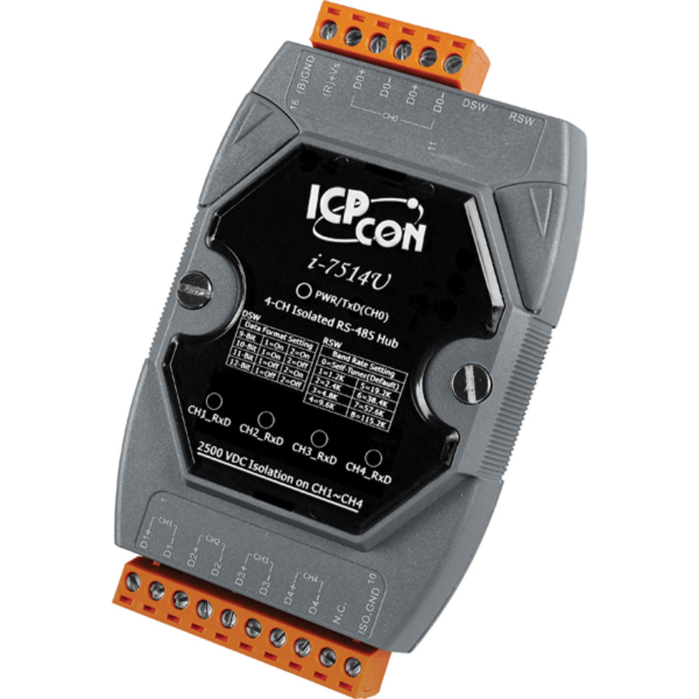 ACTIVE HUB,ISOLATED 4CH RS-485 ESD PROTECTION, 10-30VDC