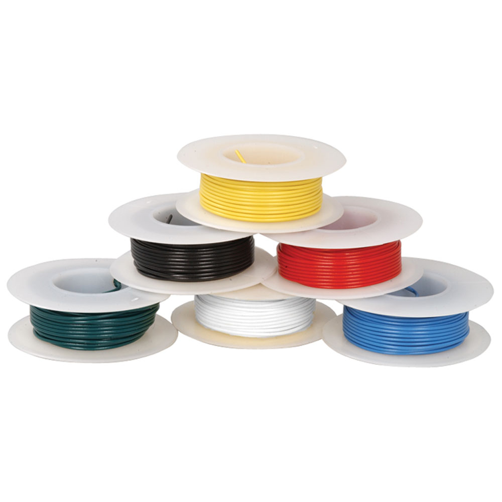 22 AWG 6-Color Solid Tinned-Copper Hook-Up Wire 25 Foot