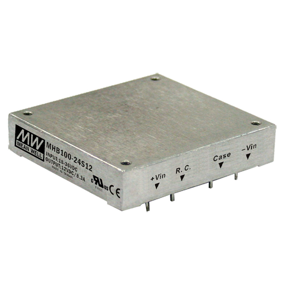 100 Watt DC-DC Half-Brick Regulated Single Output Converter24 Volts @ 4.17 Amps 48V