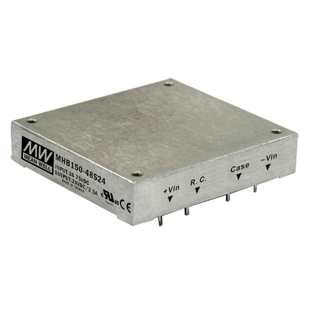 150 Watt DC-DC Half-Brick Regulated Single Output Converter 24 Volts @ 6.25 Amps 48V