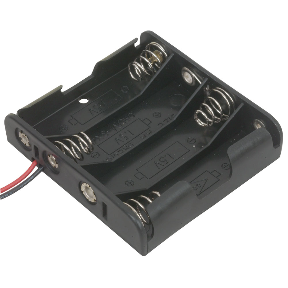 4x AA Battery Holder 1x4 with 6" Wires