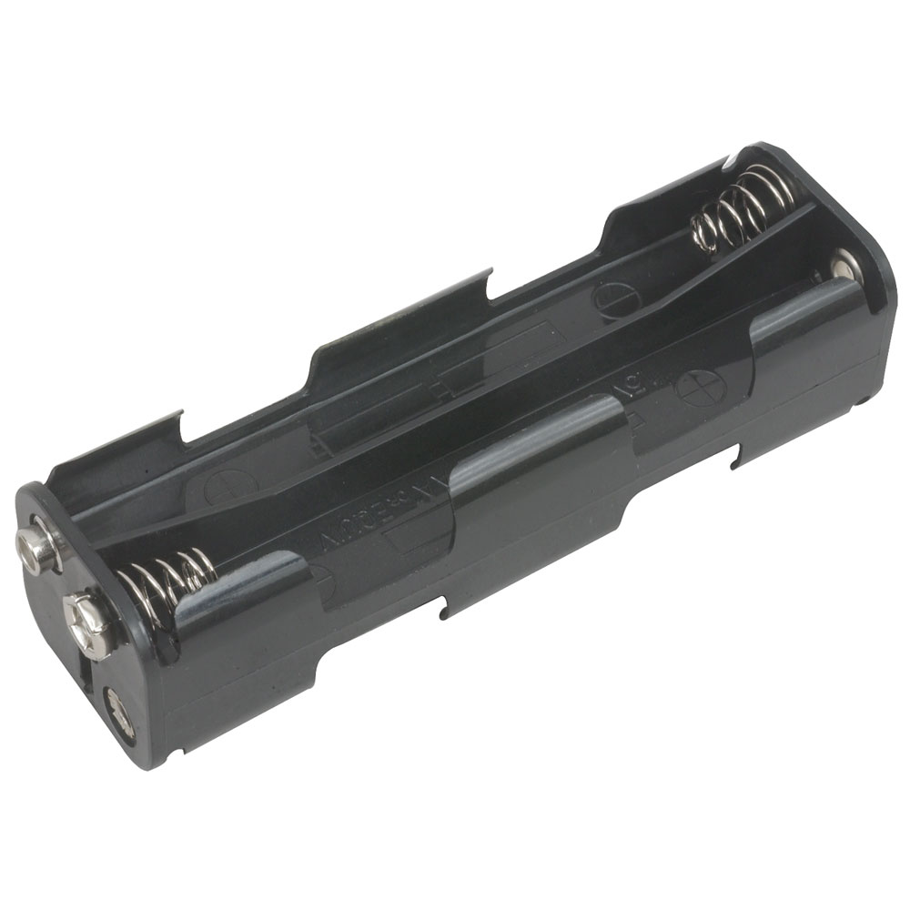 8x AA Long Style Battery Holder with Snaps Terminals