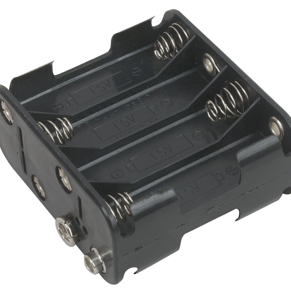 8x AA Pack Style Battery Holder with Snaps Terminals