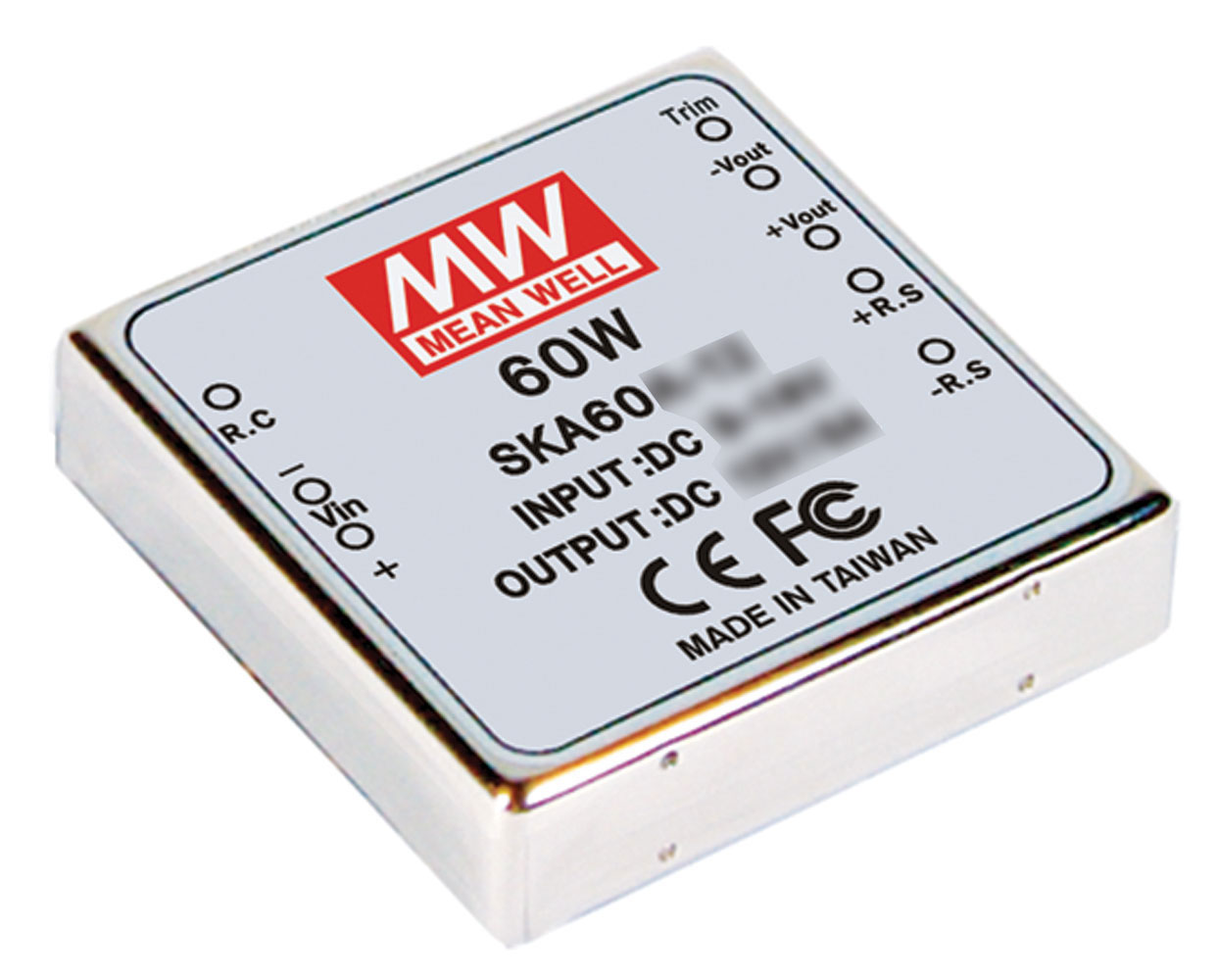 60 Watt DC-DC Regulated Single Output Converter 12 Volts @ 0.5-5 Amps 18-36Vin