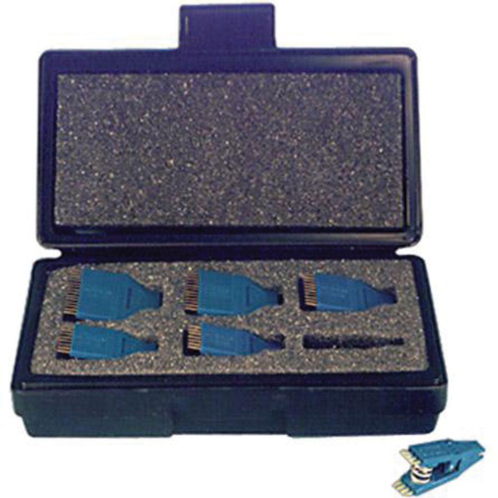 6-Piece Gold Plated SOIC Clip Test Clip Kit with 0.1" Lead Spacing