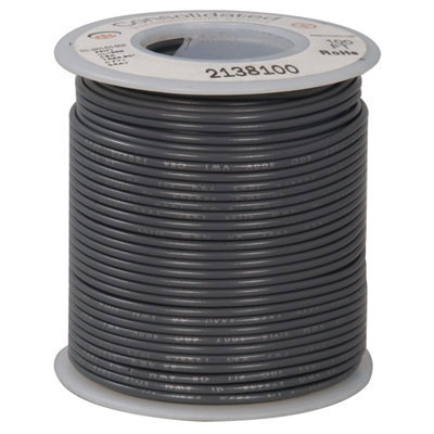 16 AWG Stranded Gray Hookup Wire 1 Conducter PVC 300 Volt UL1007/UL1569